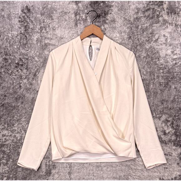 New MM LaFleur Top XS Womens Antoinette Blouse Soft Weave Cross Front - Picture 1 of 8